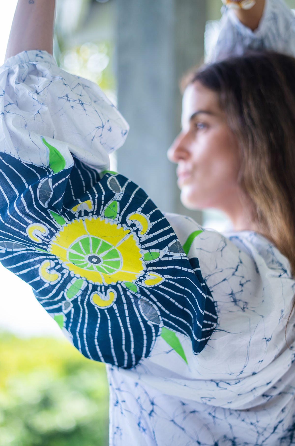 Pretty Lanka Batik Flower Dress - Image 3